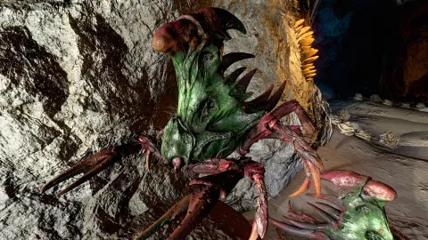 Cave spiders in hidden grotto by Aevi's Aerospace