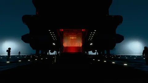 The Stendarr sitting on the pad at Aevi's Aerospace