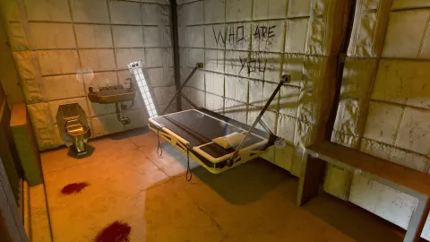 Padded cell and haunting evidence of past guests in the new Mantis bounty.