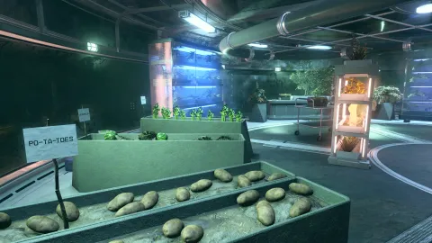 New POI, Greenhouse Farm, has some interesting displays - complete with teaching the pirates holding it how to pronounce the vegetables.