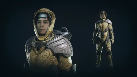 Luxurious Spacesuit - Grey Moonstone Style