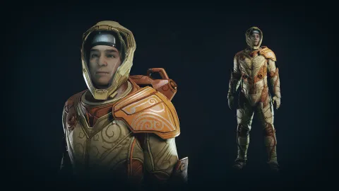 Luxurious Spacesuit - Orange Moonstone Style
