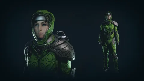 Luxurious Spacesuit - Green Dark/Shadowed Style