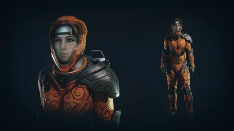 Luxurious Spacesuit - Orange Dark/Shadowed Style