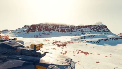 Testing the Castle Rocks on Alchiba VII-b which makes for a beautiful, frozen landscape.
