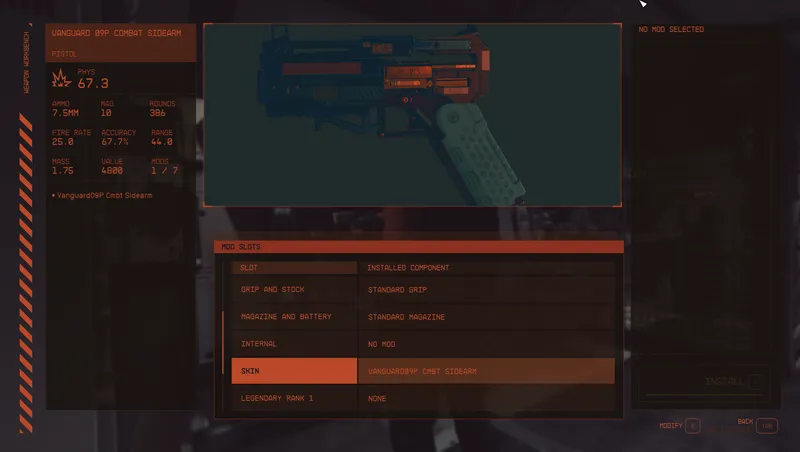 V is for Vanguard: Weapon Skins; Vol.1 Urbaneagle Vanguard 09P